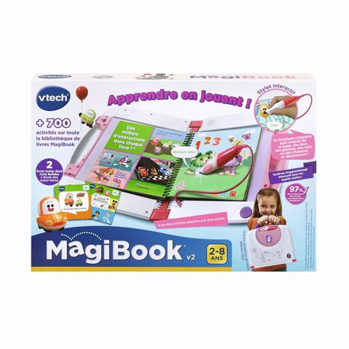 Magibook Vtech Baby Starter Pack Rose Avec 2 Livres