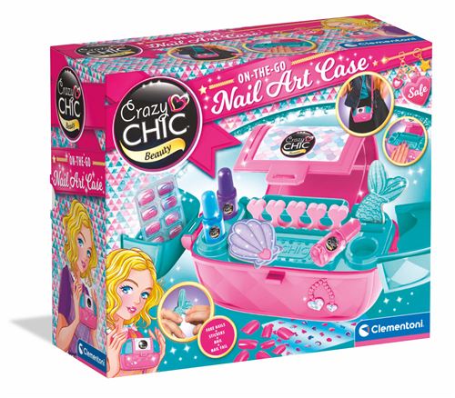 CLEMENTONI Nail Art Case Coffret manucure pour Enfants dès Activité créative et Tendance pour décorer Ses Ongles Vernis et Accessoires Inclus - vue 10