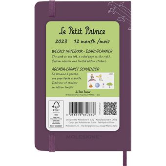 Agenda scolaire Moleskine 2022 2023 Semainier Le Petit Prince format de poche Vol