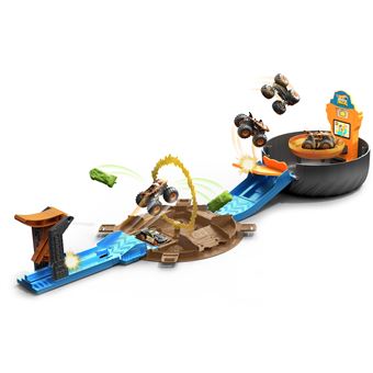 Coffret de jeu Hot Wheels Monster Trucks Arène Roue avec lanceur