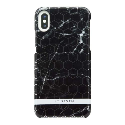 So Seven Cover Milan iPhone XS Marble Black/Silver