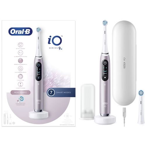 Oral B Oral-B Io 9 - Avec Etui De Voyage Et Porte Brossette - Rose Quartz - Brosse À Dents Électrique