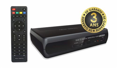 Décodeur Tnt Dvb New Digital T2 007 Full Hd Noir