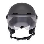 T'nB - Casque LED avec feu de freinage automatique - visière et cache-oreilles amovibles, Taille L - Gris