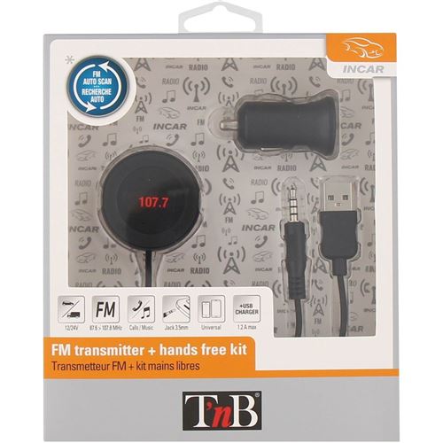 Transmetteur Bluetooth T'nB Compact avec Jack 3,5mm (Noir) à prix bas