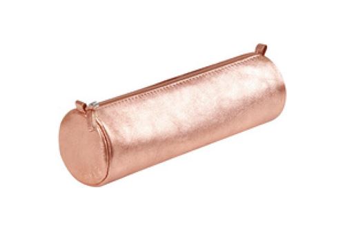 Trousse En Cuir Cuirise Rose Irisé