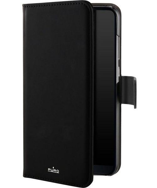 Etui folio détachable Puro en cuir Noir pour P20 Lite