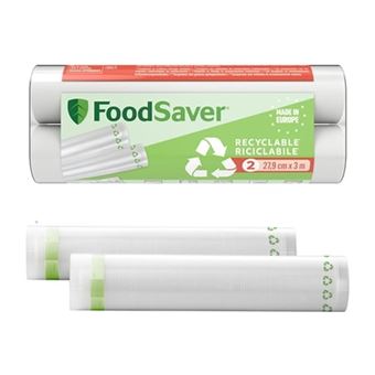 Pack de 2 rouleaux de mise sous vide recyclables Foodsaver FSRE2802X01 28 cm x 3 m