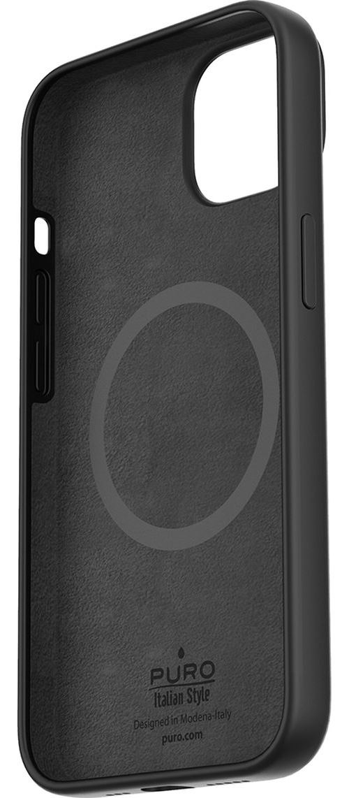 Coque silicon Puro Icon Magnetique iPhone 14 Plus Noir