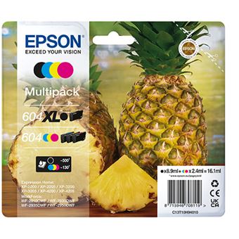 Pack Cartouche d'encre Epson Ananas Noir XL + 3 couleurs