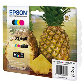 Pack Cartouche d'encre Epson Ananas Noir XL + 3 couleurs