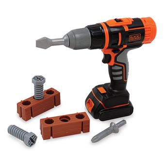 Perceuse mécanique Smoby Black + Decker avec accessoires