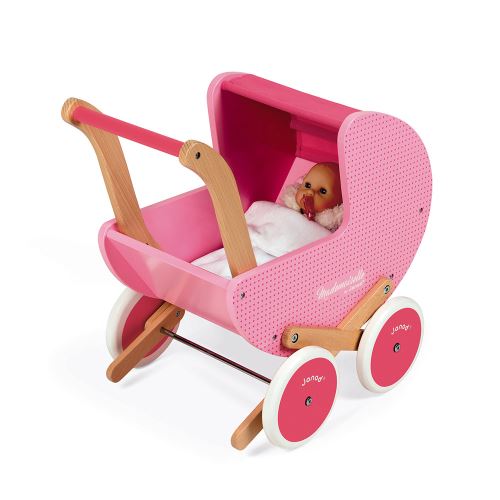 Landau de poupée rose avec linge et nom, poussette Montessori, Jouets pour  enfants personnalisés, Poussette pour enfant, Bébé fille de 1 an -   France