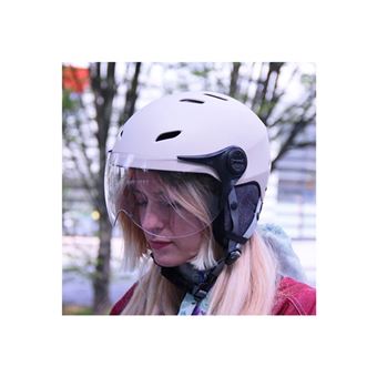 Casque de sport Yeep.Me H.30 Vision LED avec Visière Taille L/XL Beige Nude