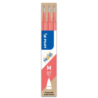 Lot de 3 recharges Pilot Pen Frixion 07 Corail