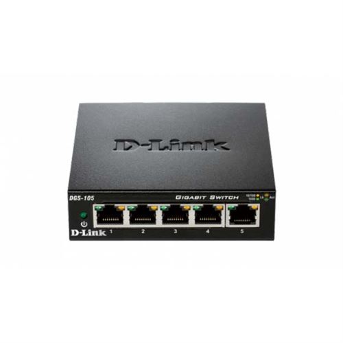 Switch réseau D-link DGS-105 Gigabit 5 ports Noir