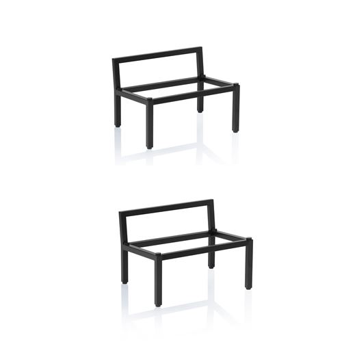 Support D'Enceinte Norstone Vintage Noir Satin Vendu À La Paire