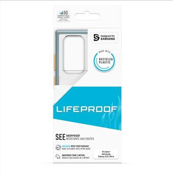 Coque renforcée pour Samsung Galaxy S22 Ultra LifeProof See Transparent contour vert