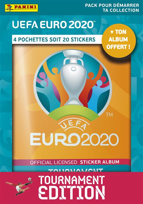 Album 4 pochettes Panini Foot Stickers UEFA EURO 2020