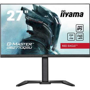 iiyama G-MASTER Red Eagle GB2770QSU-B5 - Écran LED - 27" - 2560 x 1440 WQHD @ 165 Hz - Fast IPS - 400 cd/m² - 1000:1 - HDR400 - 0.5 ms - HDMI, DisplayPort - haut-parleurs - noir mat