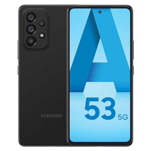 Smartphone Samsung Galaxy A53 6.5"" Double SIM 5G 256 Go Noir État correct - Samsung reconditionné disponible sur Fnac