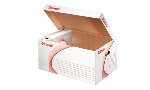Esselte Container d'archivage, ondulé, blanc