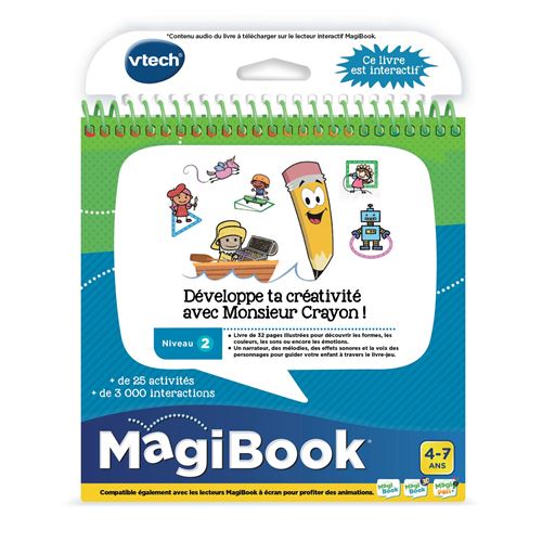 Développe ta créativité avec M. Crayon Vtech Baby MagiBook