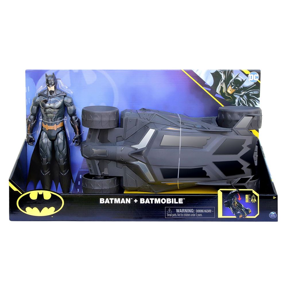 BATMAN - BATMOBILE RC 1-20 + FIGURINE articulée 10 CM Batman