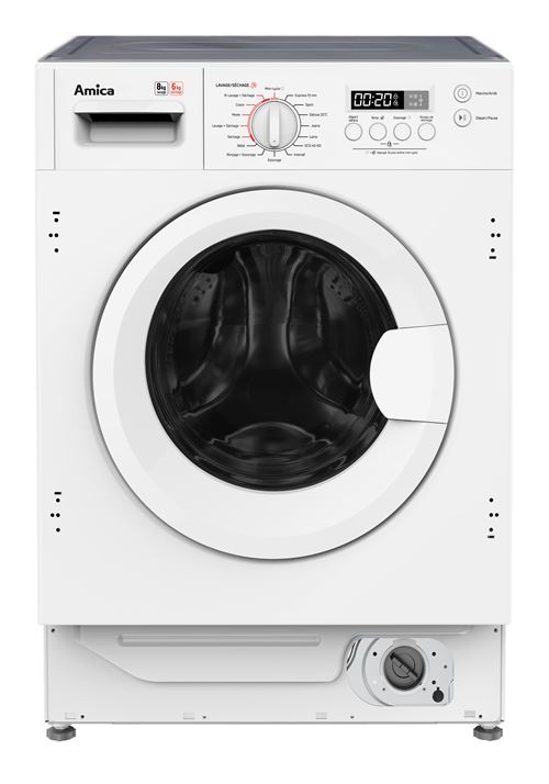 Amic Lave-Linge Séchant Amica Encastrable Awdbi8614Ibw 8 Kg Blanc