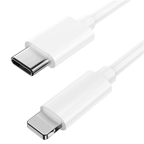 9€ sur Câble iPhone lightning vers USB Type C chargeur rapide 20W