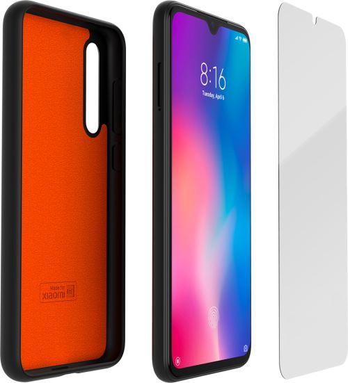 Pack coque TPU et verre trempé Noir pour Xiaomi MI 9 SE