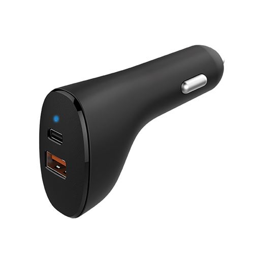 Chargeur de voiture prise allume-cigare WeFix 1 port USB-A QC 3.0 + 1 port USB-C PD 36 Watts