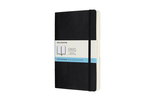Carnet augmentés pointille grand format souple noir