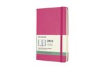 Agenda semainier Moleskine Grand format Couverture rigide 2022 Rose Bougainvillier