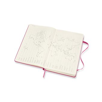 Agenda semainier Moleskine Grand format Couverture rigide 2022 Rose Bougainvillier