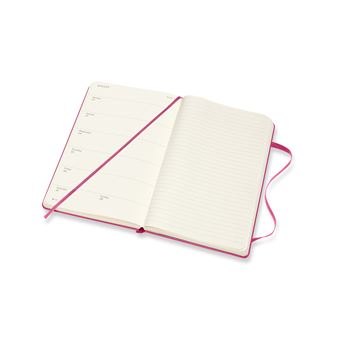 Agenda semainier Moleskine Grand format Couverture rigide 2022 Rose Bougainvillier