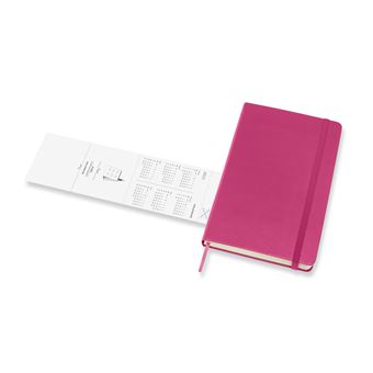 Agenda semainier Moleskine Grand format Couverture rigide 2022 Rose Bougainvillier