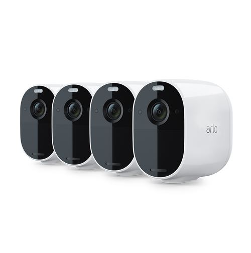 Pack de 4 caméras de surveillance Arlo Essential Spotlight Wifi Intérieur et Extérieur Blanc