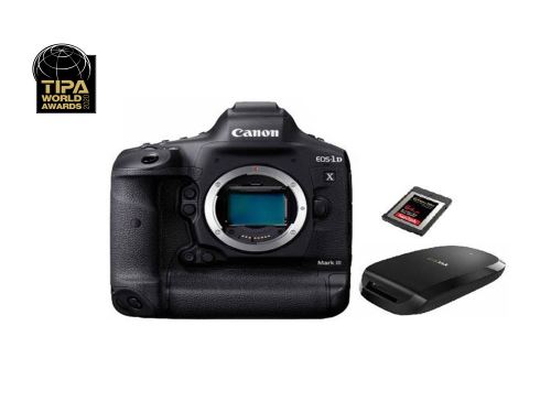 Appareil photo reflex Canon EOS-1DX Mark III Noir + Carte CFexpress 64Go + Lecteur de carte