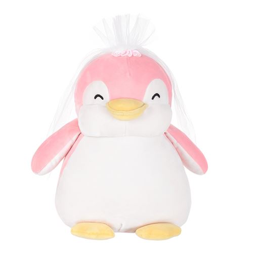 Peluche Pingouin mariée Miniso Rose