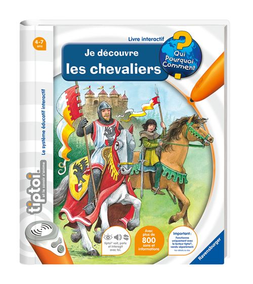 Livre Interactif Ravensburger Tiptoi® Je Découvre Les Chevaliers