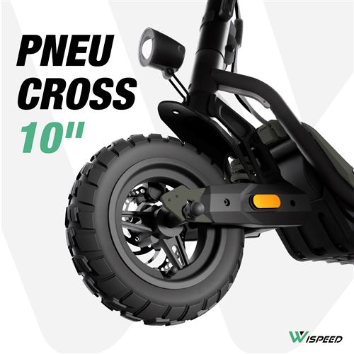 Trottinette électrique Wispeed SUVPILOT 480 - 900W, 60 Km Autonomie, 25 Km/h, Pneus Cross 10" - 2