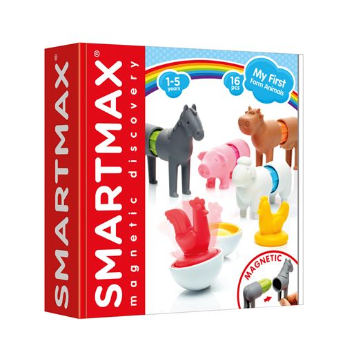 Jeu de construction magnétique Smartmax Les Animaux de la ferme - Smartmax