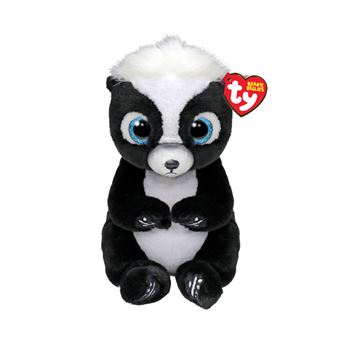 Animal en peluche Ty Beanie Bellies Rukus la mouflette 15 cm Noir et Blanc - 1