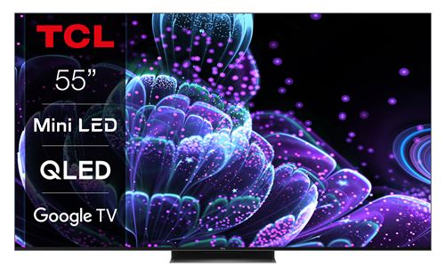 TV TCL 55C835 55 QLED 4K UHD Smart TV Aluminium brossé 2022