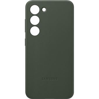 Coque en cuir pour Samsung Galaxy S23 5G Vert