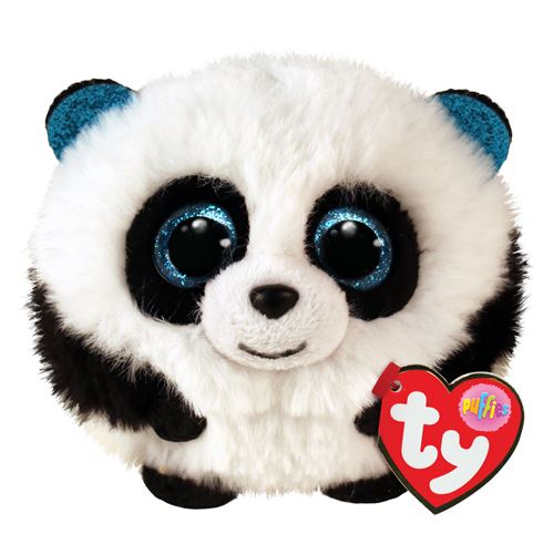 Ty Noir/Blanc Peluche Puffies Bamboo Et