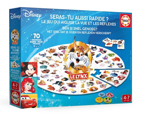 Educa - Lynx Disney edition 70 Images  Le jeu de société qui aiguise la  vue et