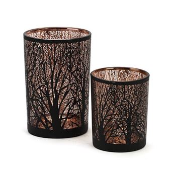 Photophore forêt en verre Grand modèle - 1