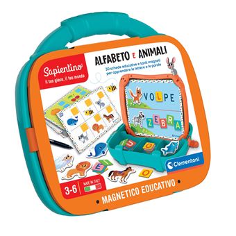 Jeu de réflexion Clementoni Mallette Lettres Animaux